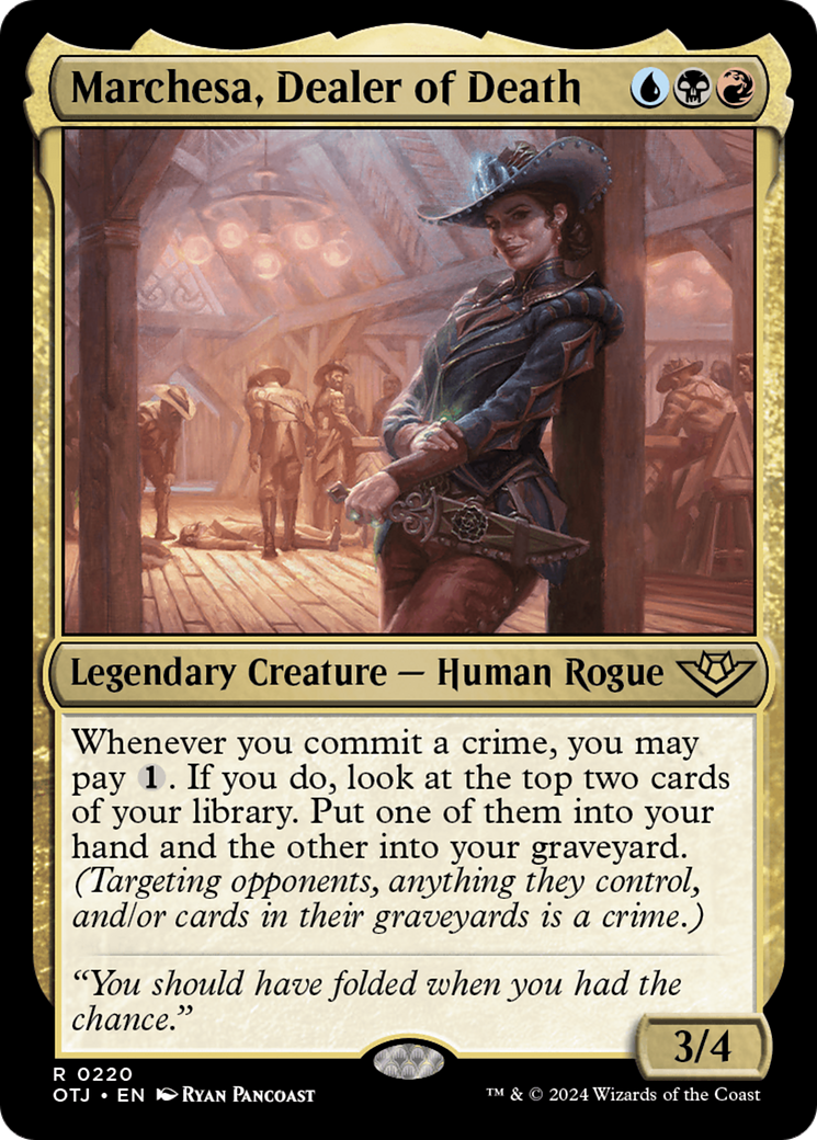 Marchesa, Dealer of Death (OTJ-220) [Outlaws of Thunder Junction] Foil MTG Single Wizards of the Coast