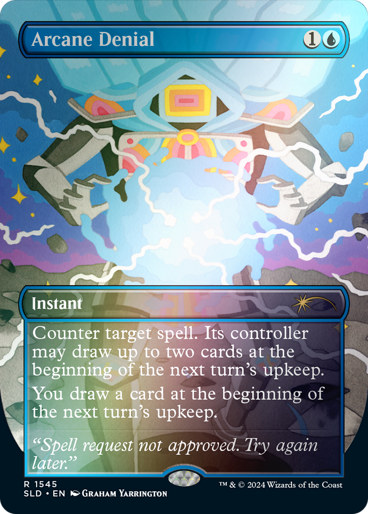 Arcane Denial (Rainbow Foil) (SLD-1545) [Secret Lair] Drop (Borderless) Foil MTG Single Wizards of the Coast