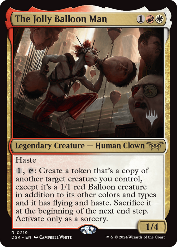 The Jolly Balloon Man (PDSK-219P) [Duskmourn: House of Horror Promos] Foil MTG Single Wizards of the Coast
