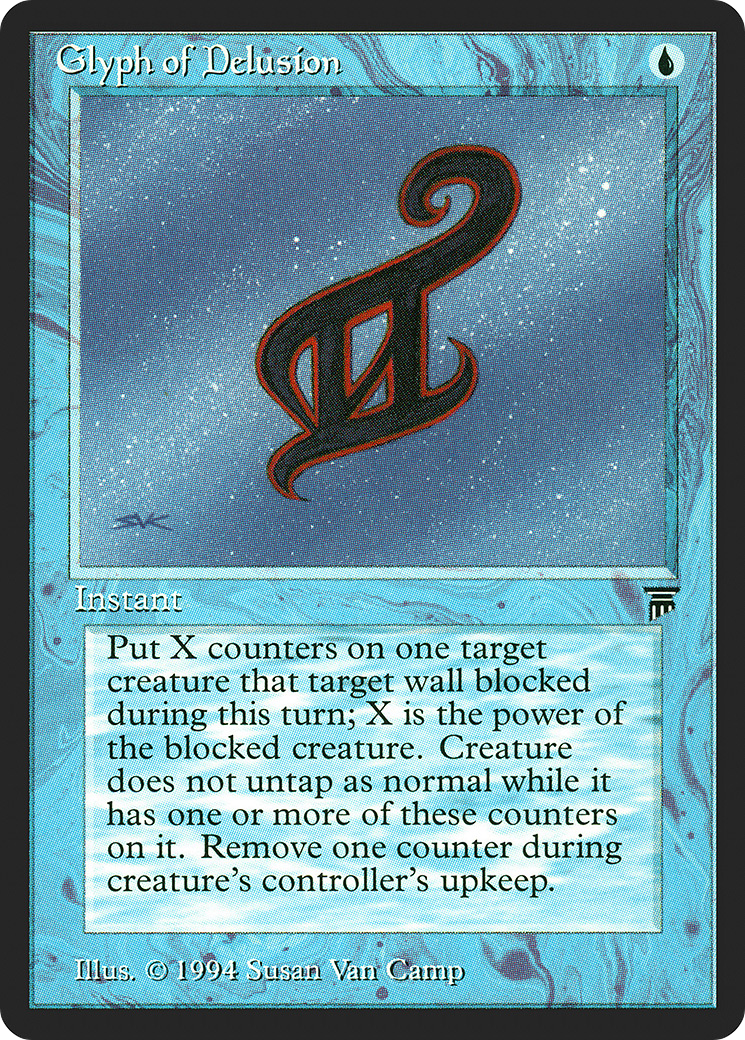 Glyph of Delusion (LEG-060) [Oldschool] Legends MTG Single Wizards of the Coast