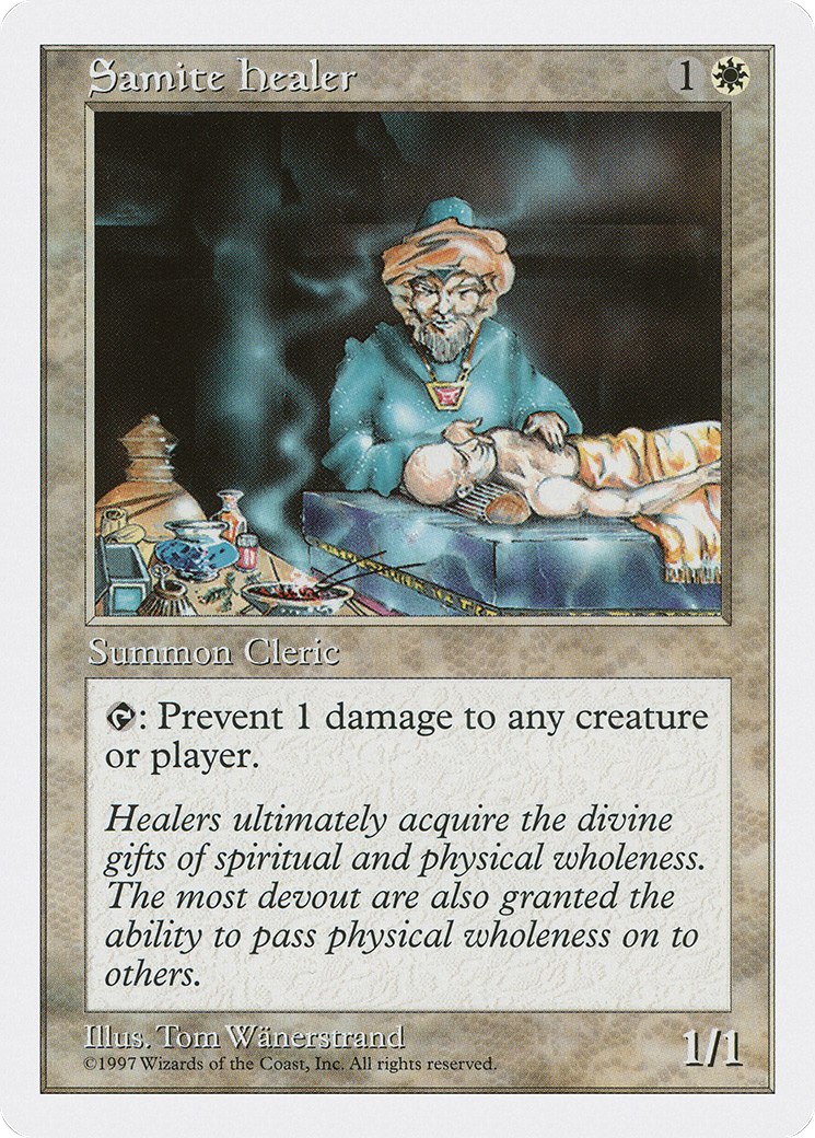 Samite Healer (5ED-058) [Fifth Edition] MTG Single Wizards of the Coast