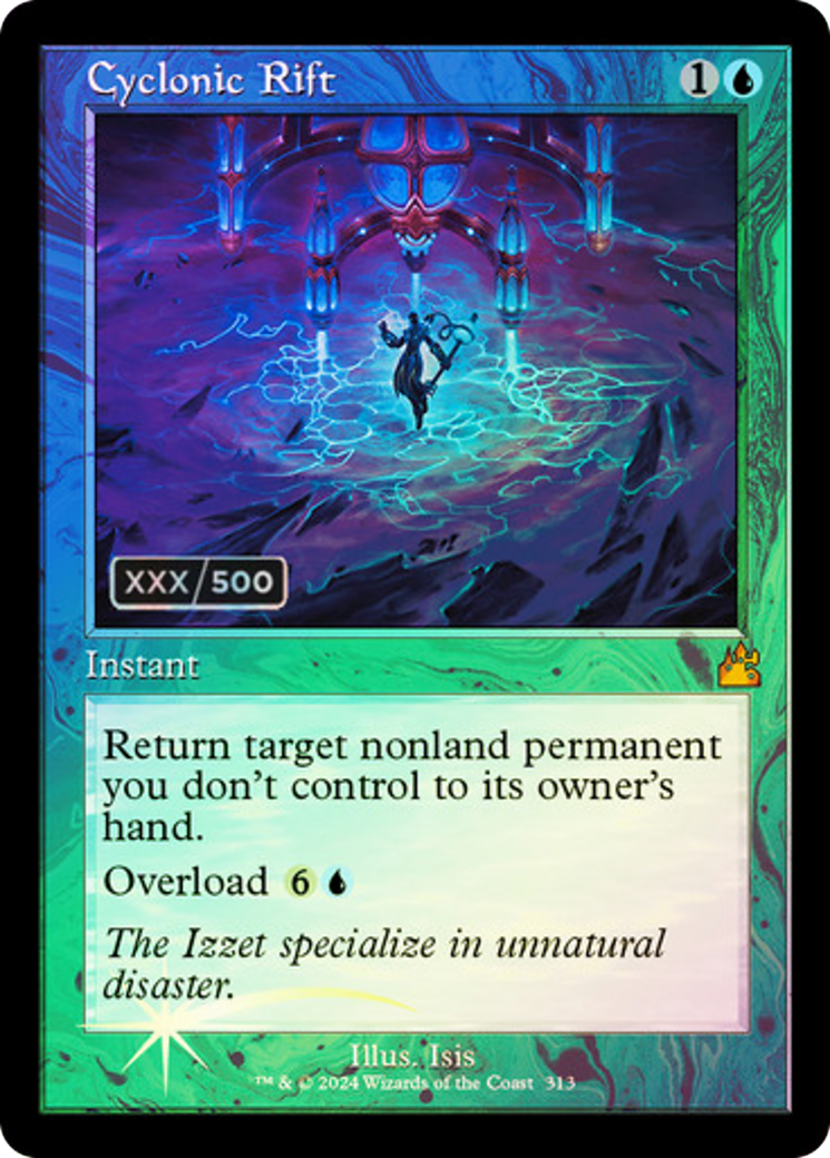 Cyclonic Rift (Serial Numbered) (RVR-313) [Ravnica Remastered] Foil MTG Single Wizards of the Coast