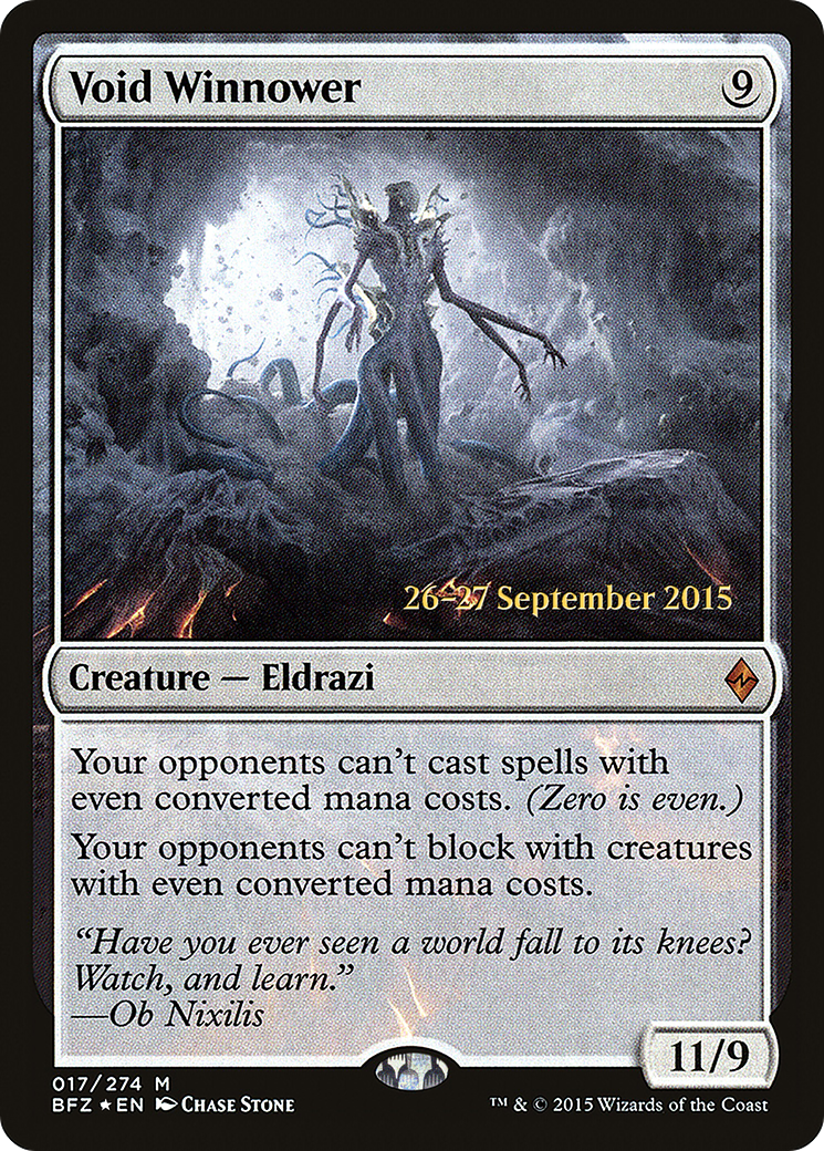 Void Winnower (PRE-017) [Battle for Zendikar Promos] Foil MTG Single Wizards of the Coast