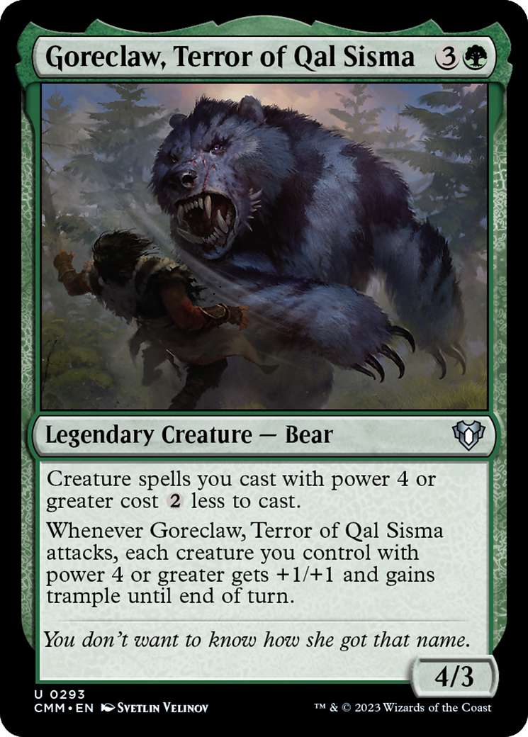 Goreclaw, Terror of Qal Sisma (CMM-293) [Commander Masters] MTG Single Wizards of the Coast