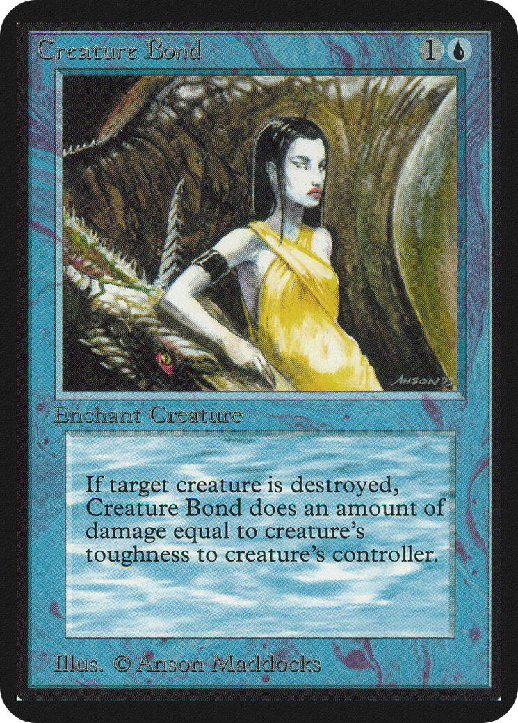 Creature Bond (LEA-) [Oldschool] Limited Edition Alpha MTG Single Wizards of the Coast