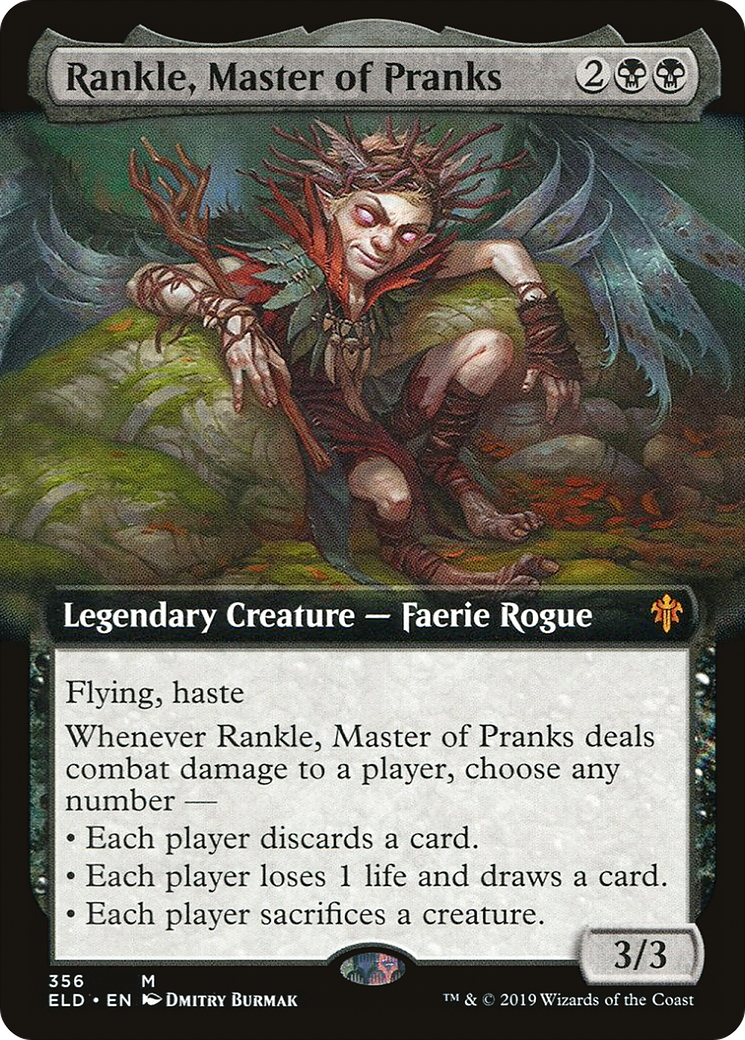 Rankle, Master of Pranks (ELD-356) [Throne of Eldraine] (Extended Art) MTG Single Wizards of the Coast