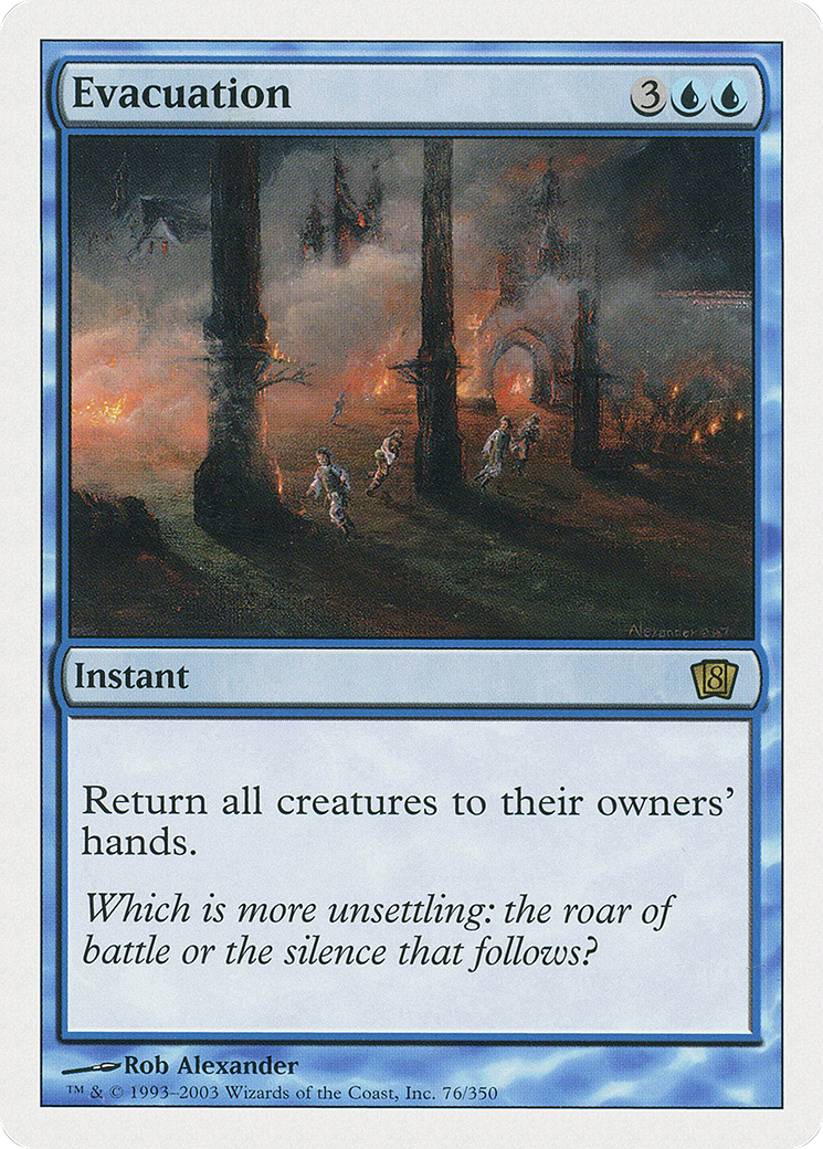 Evacuation (8ED-076) [8th Edition] MTG Single Wizards of the Coast
