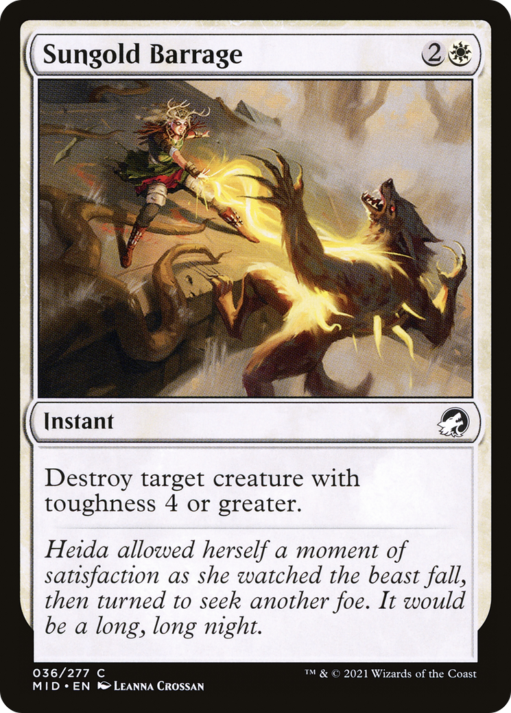 Sungold Barrage (MID-036) [Innistrad: Midnight Hunt] MTG Single Wizards of the Coast