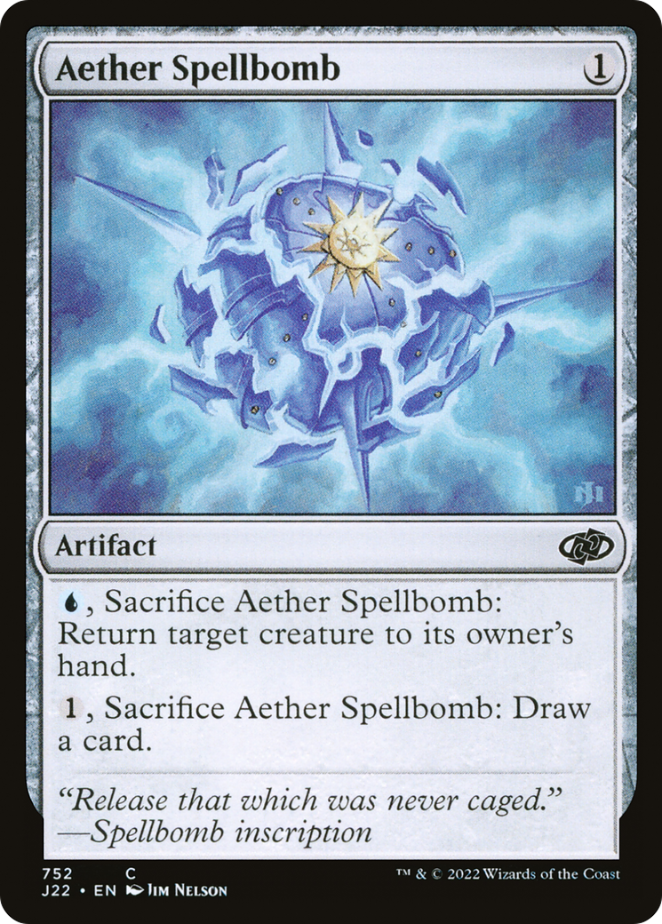 Aether Spellbomb (J22-752) [Jumpstart 2022] MTG Single Wizards of the Coast
