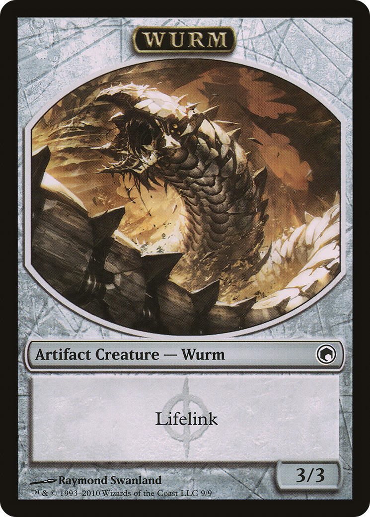 Wurm Token (9) (SOM-009) [Tokens] Scars of Mirrodin Tokens MTG Single Wizards of the Coast