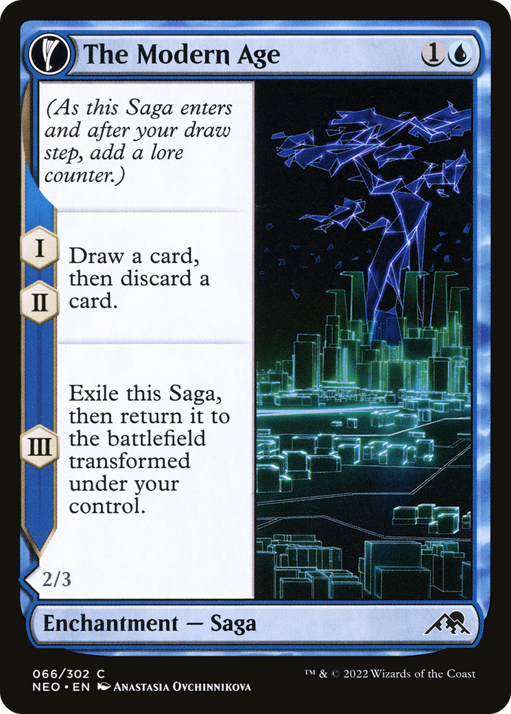 The Modern Age // Vector Glider (NEO-066) [Kamigawa: Neon Dynasty] Foil MTG Single Wizards of the Coast