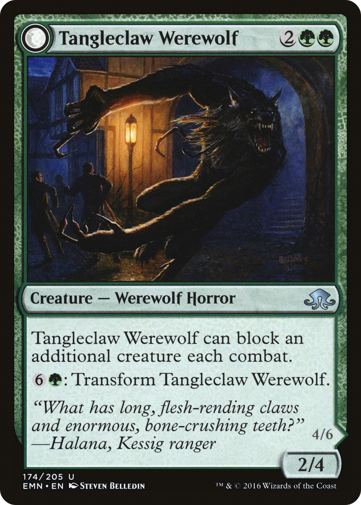 Tangleclaw Werewolf // Fibrous Entangler (EMN-174) [Eldritch Moon] Foil MTG Single Wizards of the Coast