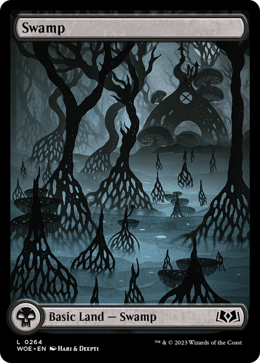 Swamp (0264) (WOE-264) [Wilds of Eldraine] (Full Art) MTG Single Wizards of the Coast