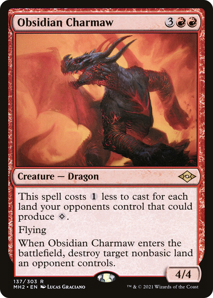 Obsidian Charmaw (MH2-137) [Modern Horizons 2] MTG Single Modern Horizons 2