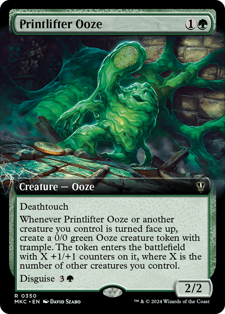 Printlifter Ooze (MKC-350) [Murders at Karlov Manor Commander] (Extended Art) MTG Single Wizards of the Coast