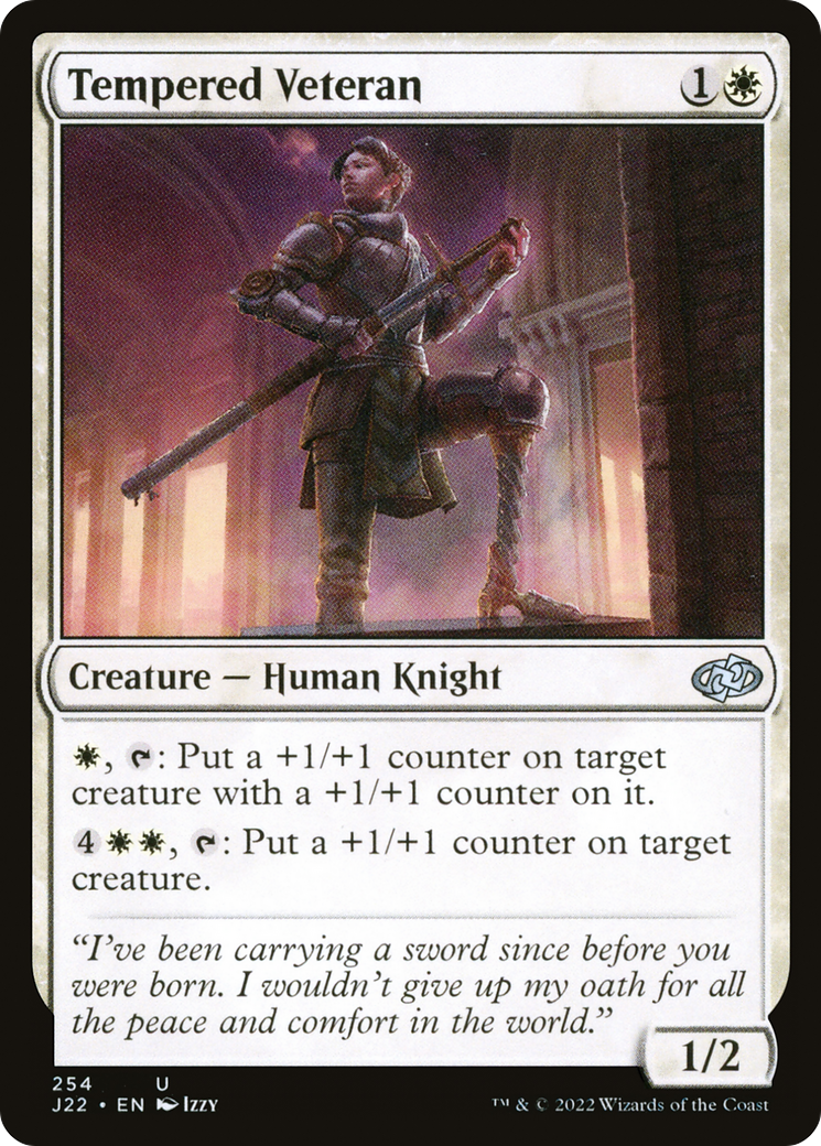 Tempered Veteran (J22-254) [Jumpstart 2022] MTG Single Wizards of the Coast