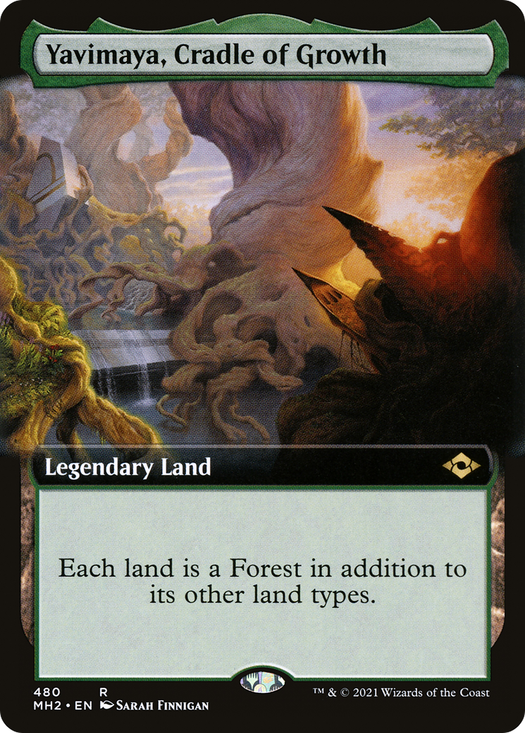 Yavimaya, Cradle of Growth (MH2-480) [Modern Horizons 2] (Extended Art) MTG Single Modern Horizons 2