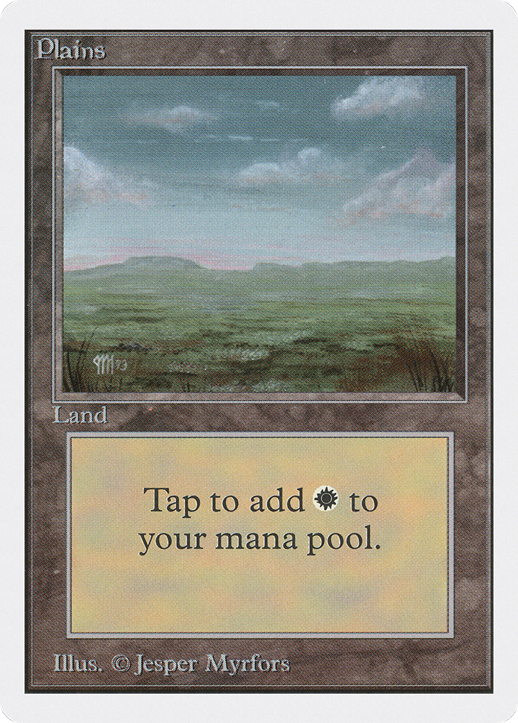 Plains (2ED-290) [Oldschool] Unlimited Edition MTG Single Wizards of the Coast