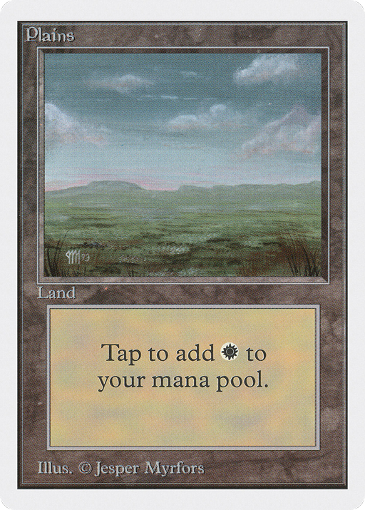 Plains (2ED-290) [Oldschool] Unlimited Edition MTG Single Wizards of the Coast