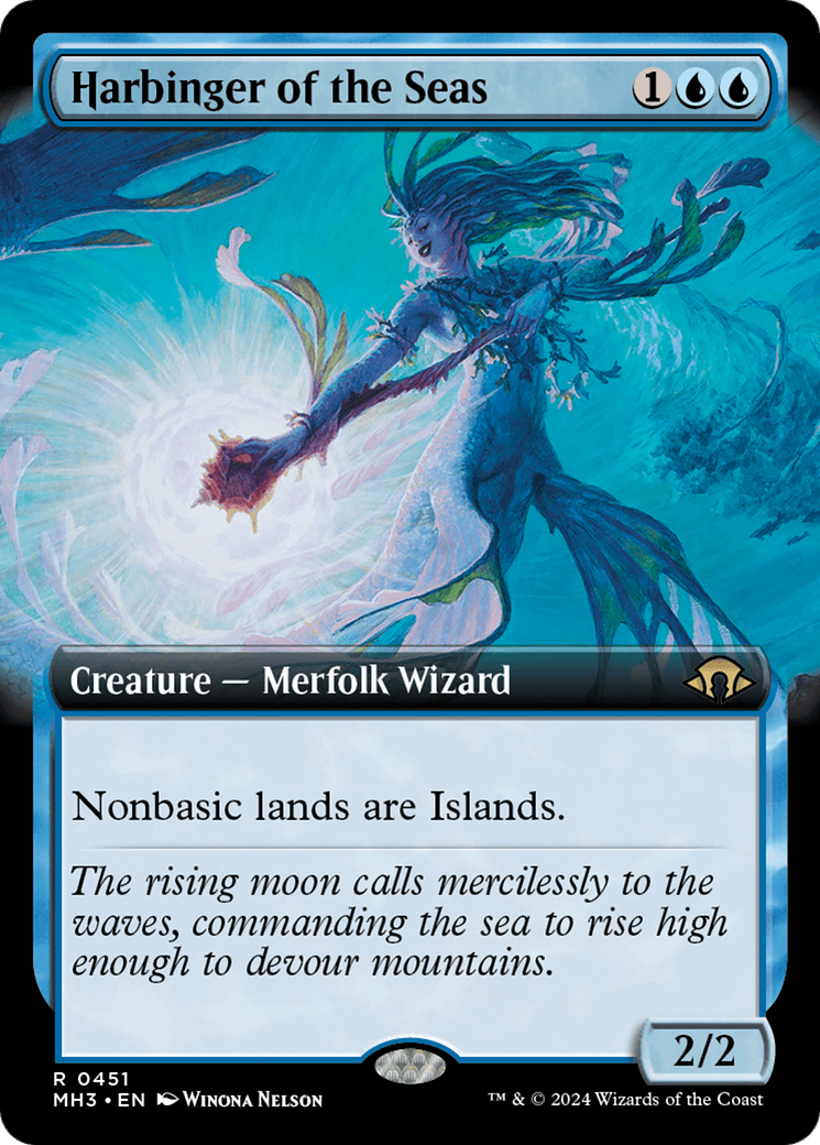 Harbinger of the Seas (MH3-451) [Modern Horizons 3] (Extended Art) Foil MTG Single Modern Horizons 3