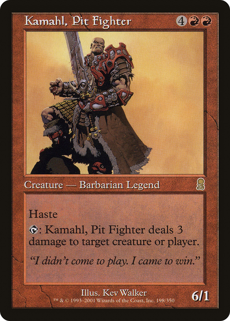 Kamahl, Pit Fighter (ODY-198) [Odyssey] Foil MTG Single Wizards of the Coast