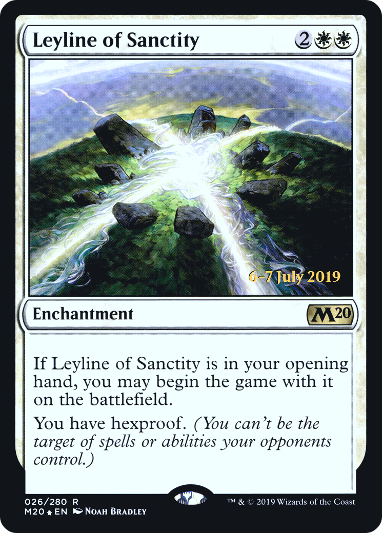 Leyline of Sanctity (PRE-026) [Core Set 2020 Promos] Foil MTG Single Wizards of the Coast