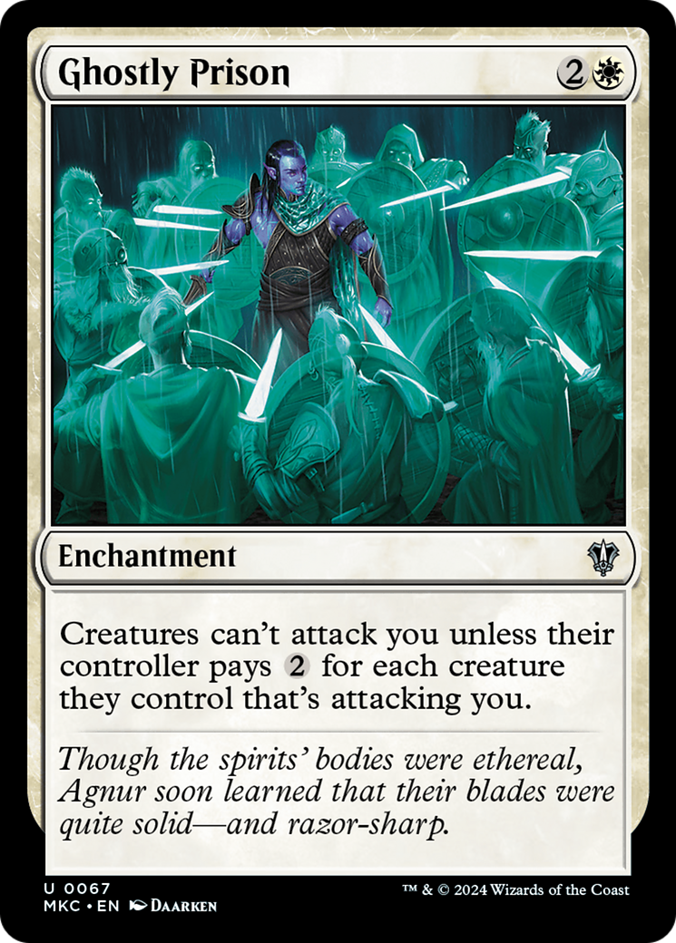 Ghostly Prison (MKC-067) [Murders at Karlov Manor Commander] MTG Single Wizards of the Coast