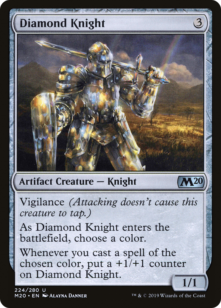 Diamond Knight (M20-224) [Core Set 2020] MTG Single Wizards of the Coast