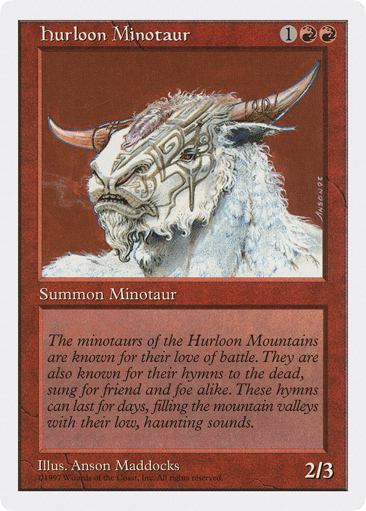 Hurloon Minotaur (5ED-240) [Fifth Edition] MTG Single Wizards of the Coast