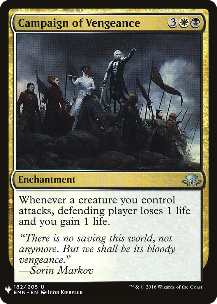 Campaign of Vengeance (LIST-EMN-182) [Mystery Booster] The List MTG Single Wizards of the Coast