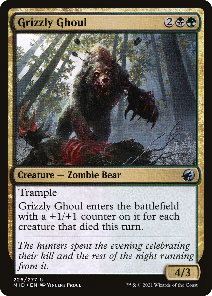 Grizzly Ghoul (MID-226) [Innistrad: Midnight Hunt] Foil MTG Single Wizards of the Coast
