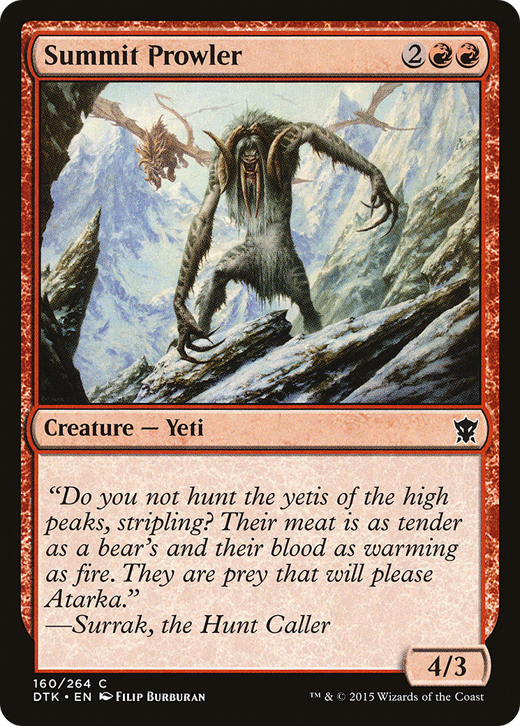 Summit Prowler (DTK-160) [Dragons of Tarkir] MTG Single Wizards of the Coast