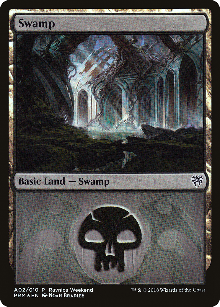 Swamp - Dimir (A02) (LARP-002) [Misc] GRN Ravnica Weekend Foil MTG Single Wizards of the Coast