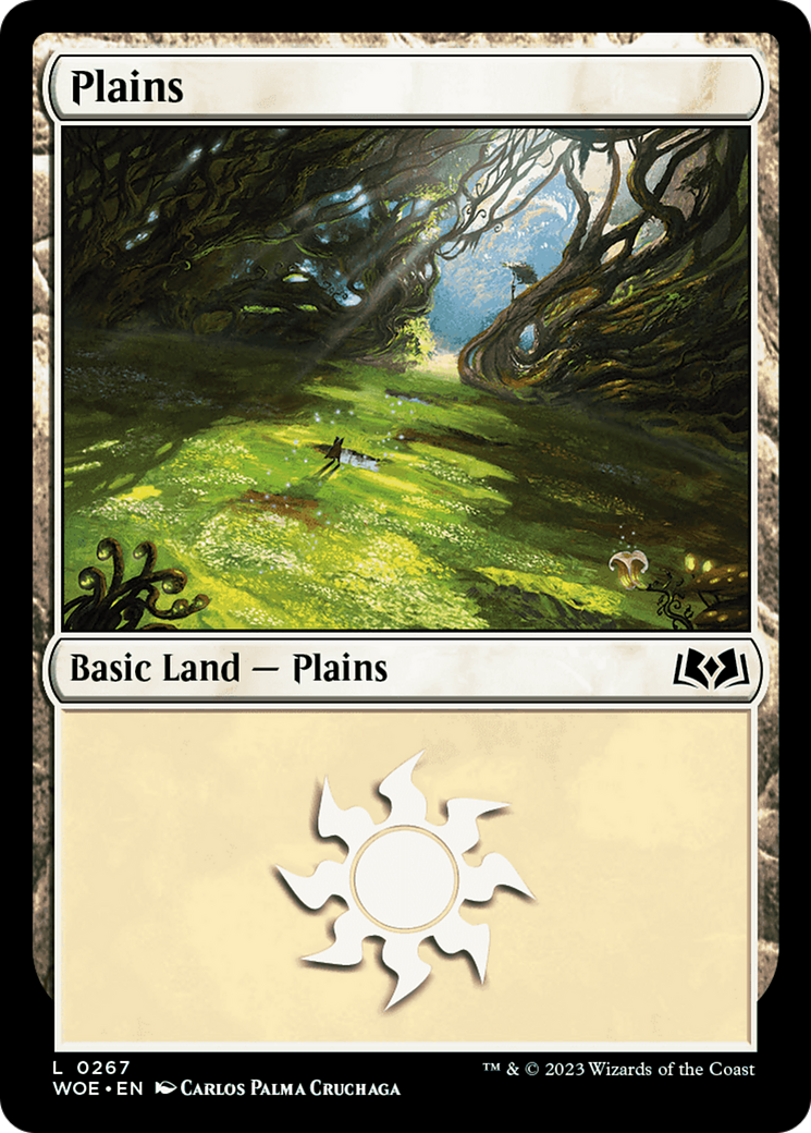 Plains (0267) (WOE-267) [Wilds of Eldraine] Foil MTG Single Wizards of the Coast