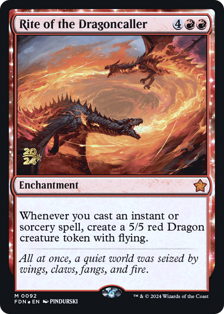 Rite of the Dragoncaller (PRE-092) [Foundations Promos] Foil MTG Single Wizards of the Coast