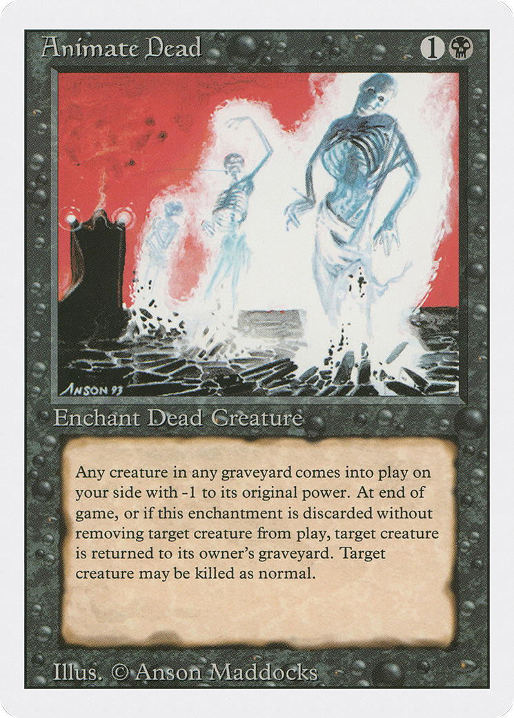 Animate Dead (3ED-) [Revised Edition] MTG Single Wizards of the Coast
