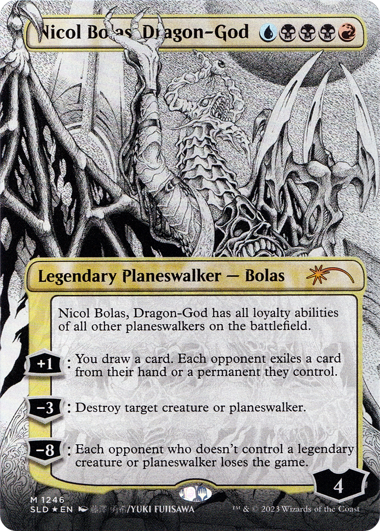 Nicol Bolas, Dragon-God (SLD-1246) [Secret Lair Drop] (Borderless) Foil