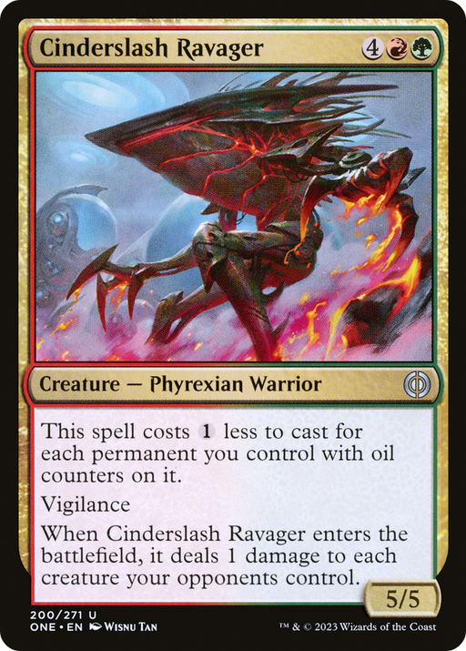 Cinderslash Ravager (ONE-200) [Phyrexia: All Will Be One] Foil MTG Single Wizards of the Coast