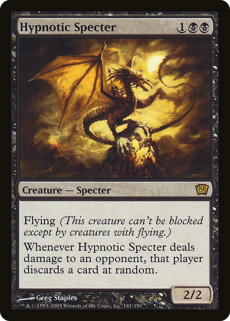 Hypnotic Specter (9ED-141) [Ninth Edition] Foil MTG Single Wizards of the Coast