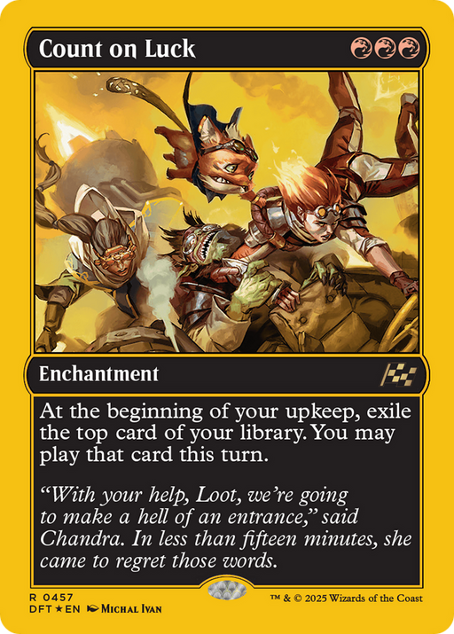 Count on Luck (First-Place Foil) (DFT-457) [Aetherdrift] Foil MTG Single Wizards of the Coast