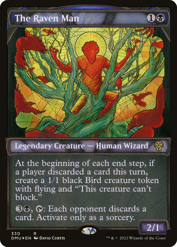 The Raven Man (Textured Foil) (DMU-330) [Dominaria United] (Showcase) Foil MTG Single Wizards of the Coast