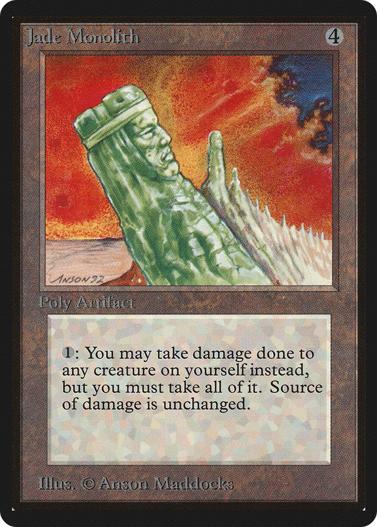 Jade Monolith (LEB-) [Oldschool] Limited Edition Beta MTG Single Wizards of the Coast
