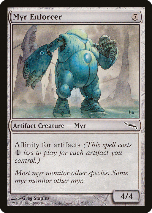 Myr Enforcer (MRD-211) [Mirrodin] MTG Single Wizards of the Coast