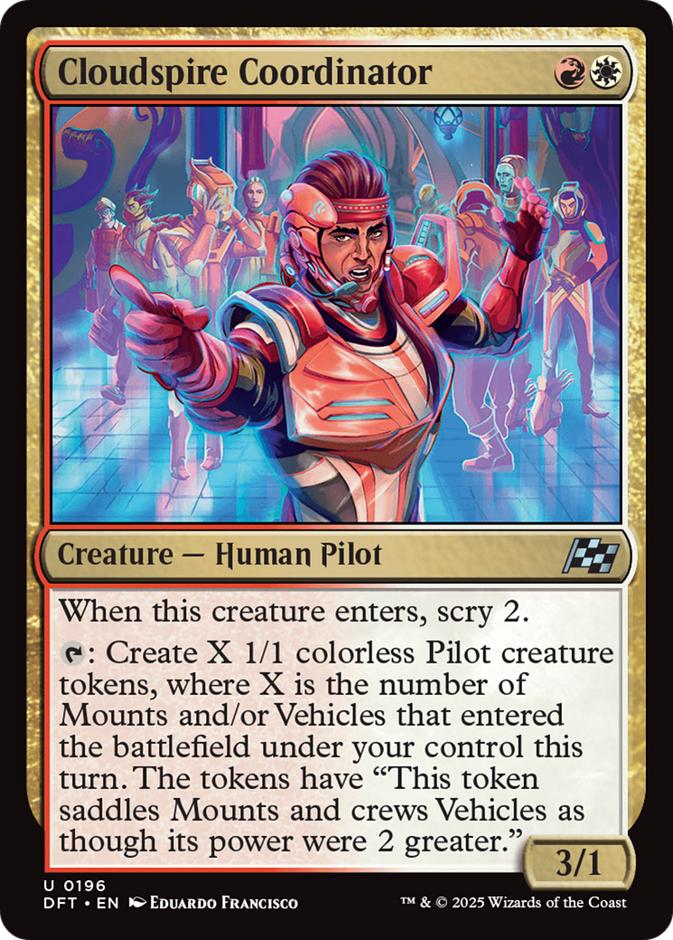 Cloudspire Coordinator (DFT-196) [Aetherdrift] Foil MTG Single Wizards of the Coast