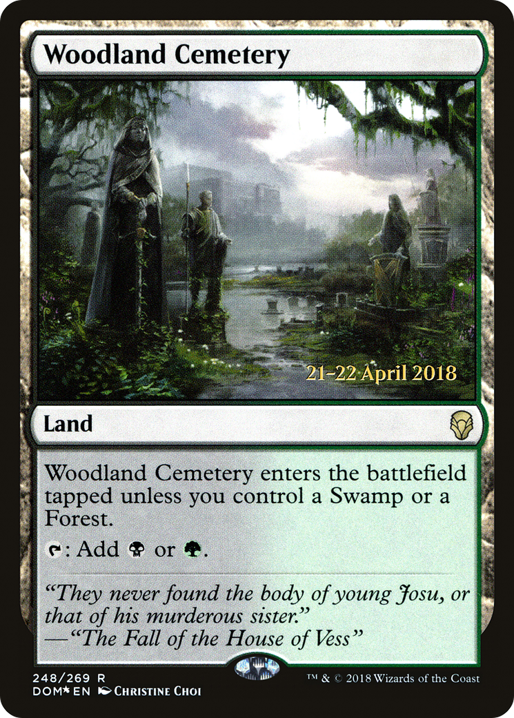 Woodland Cemetery (PRE-248) [Dominaria Promos] Foil MTG Single Wizards of the Coast