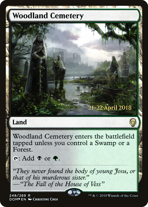 Woodland Cemetery (PRE-248) [Dominaria Promos] Foil MTG Single Wizards of the Coast