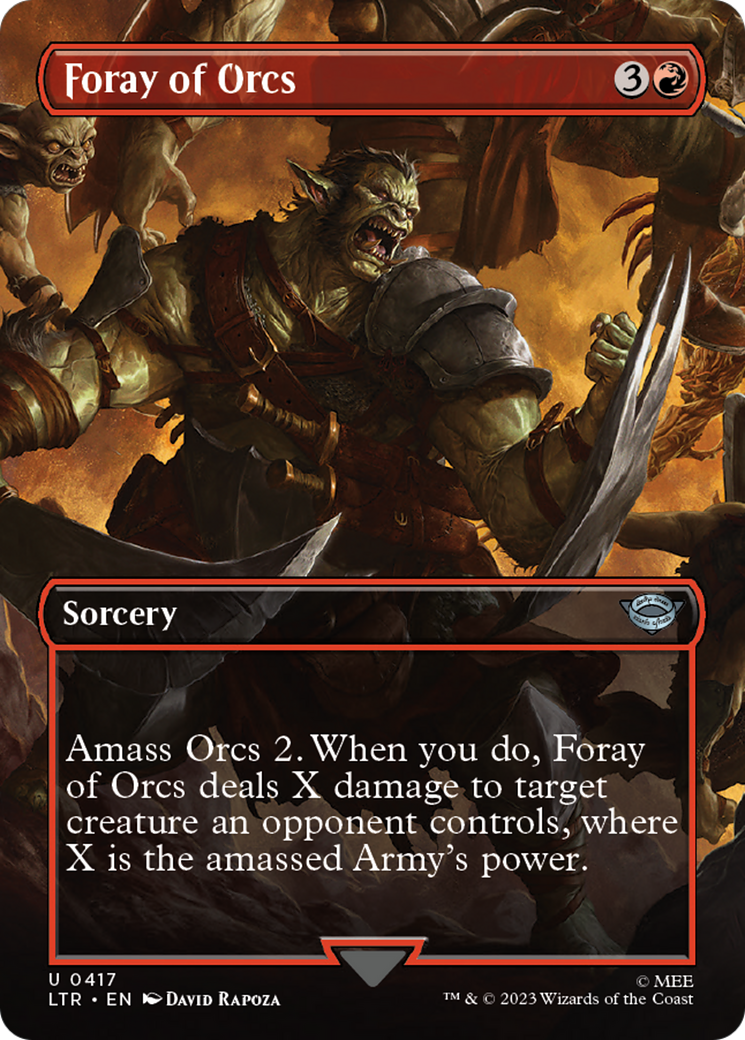 Foray of Orcs (LTR-417) [The Lord of the Rings: Tales of Middle-earth] (Borderless) MTG Single Wizards of the Coast