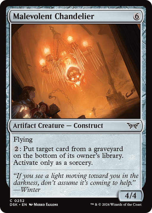 Malevolent Chandelier (DSK-252) [Duskmourn: House of Horror] MTG Single Wizards of the Coast