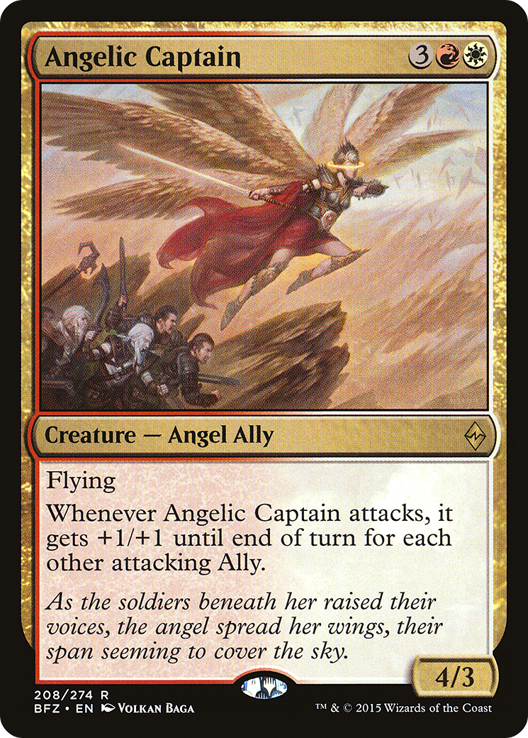 Angelic Captain (BFZ-208) [Battle for Zendikar] Foil MTG Single Wizards of the Coast