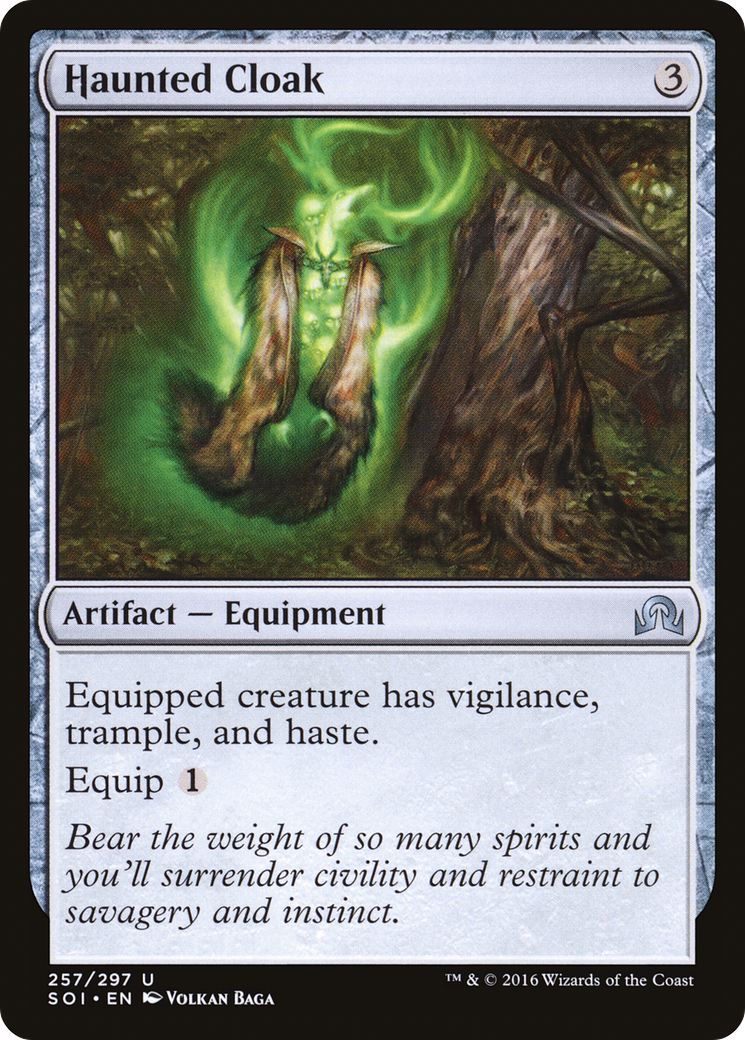 Haunted Cloak (SOI-257) [Shadows over Innistrad] Foil MTG Single Wizards of the Coast